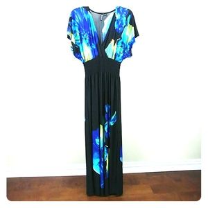 Like NEW Black with Flowers  Maxi Dress Size M
